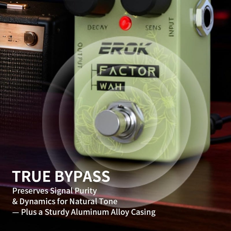 EROK Wah Pedal – Exaggerated Slap Funky & Subtle Attractive Wah Filter for Guitar & Bass, True Bypass - Image 4